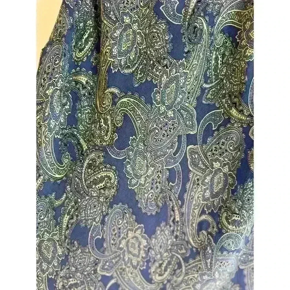 Ann Taylor Blue and White Paisley Mini Dress - Picture 4 of 6